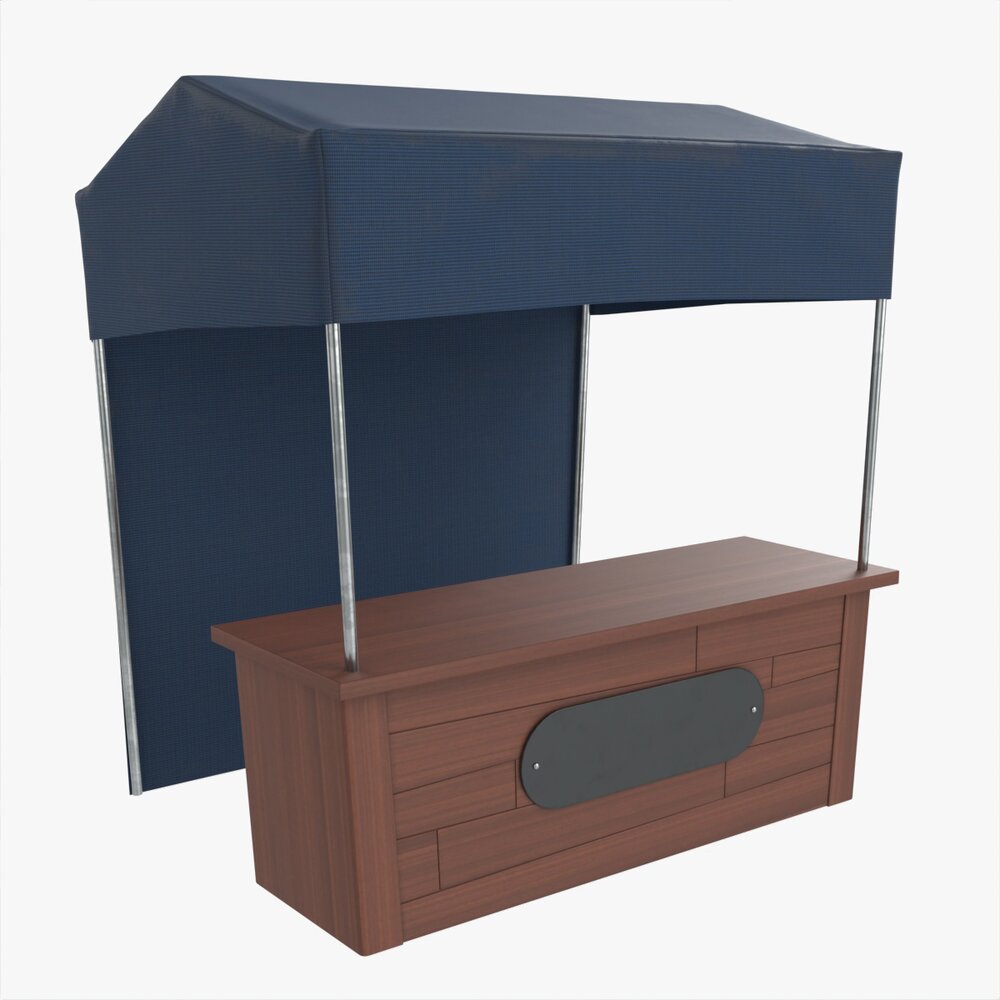 Market Fair Stall With Canopy 03 3D модель