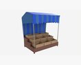 Market Fair Stall With Canopy 04 3D 모델 