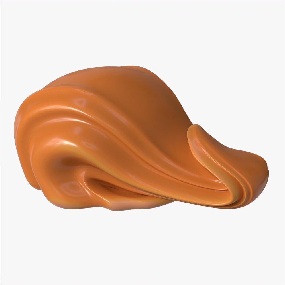 Melted Creme Caramel 01 3D 모델 