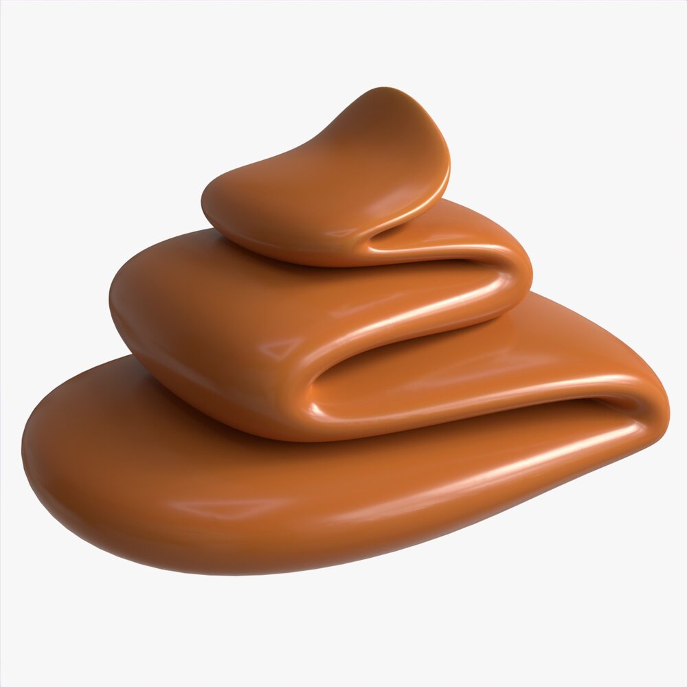 Melted Creme Caramel 02 3D 모델 