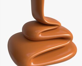 Melted Creme Caramel 03 3D-Modell