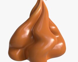 Melted Creme Caramel 04 3D 모델 