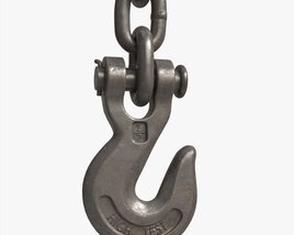 Metal Hook With Chain 3D model