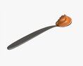 Metal Tea Spoon With Melted Caramel 3D模型