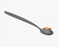 Metal Tea Spoon With Melted Caramel 3D модель