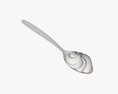 Metal Tea Spoon With Melted Caramel 3d model