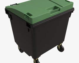 Mobile Waste Container 1100 L 3D 모델 