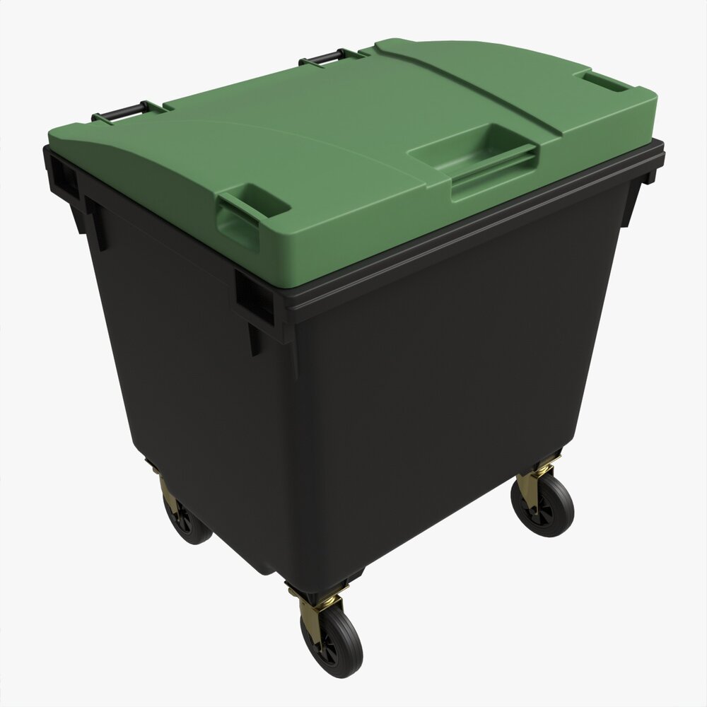 Mobile Waste Container 1100 L 3D model