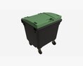 Mobile Waste Container 1100 L 3D-Modell