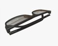 Modern Cat Eye-shaped Glasses Folded Modello 3D