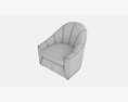 Occasional Chair Baker Amoura 3D 모델 