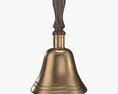 Old Brass School Hand Bell 3D-Modell