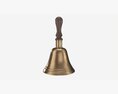 Old Brass School Hand Bell 3D-Modell