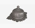 Old Metal Serving Butter Dish With Dome 3D-Modell