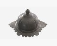 Old Metal Serving Butter Dish With Dome 3D-Modell