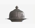 Old Metal Serving Butter Dish With Dome Modèle 3d
