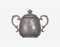 Old Metal Sugar Bowl With Lid 3Dモデル