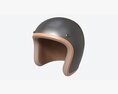 Open Face Vintage Scooter Helmet 3Dモデル