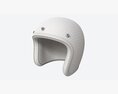 Open Face Vintage Scooter Helmet 3D 모델 