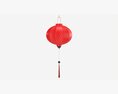 Oriental Traditional Hanging Silk Lantern 02 Modello 3D