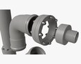 Plastic Pipes With Fittings Set 3D модель