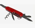 Pocket Knife With Can Opener Unfolded 3D модель