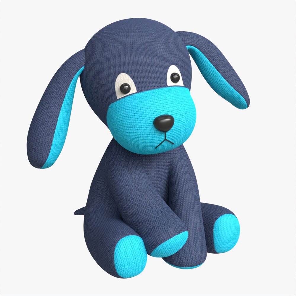 Puppy Toy Soft Blue 3D model