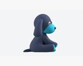 Puppy Toy Soft Blue 3d model