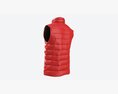 Quilted Gilet For Men Mockup 01 Red 3Dモデル