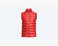 Quilted Gilet For Men Mockup 01 Red 3D модель