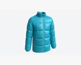 Quilted Jacket For Men Mockup Light Blue Modèle 3d