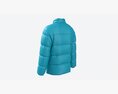 Quilted Jacket For Men Mockup Light Blue 3D-Modell