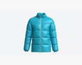 Quilted Jacket For Men Mockup Light Blue Modello 3D