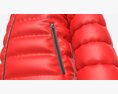 Quilted Jacket For Men Mockup Red 3d model