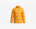 Quilted Jacket For Men Mockup Yellow 3D 모델 