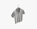 Short Sleeve Polo Shirt For Men Mockup 01 Hanging 3D модель