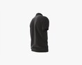 Short Sleeve Polo Shirt For Men Mockup 02 Black 3Dモデル