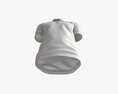 Short Sleeve Polo Shirt For Men Mockup 02 Black Modelo 3D