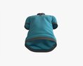 Short Sleeve Polo Shirt For Men Mockup 02 Blue 3Dモデル