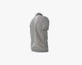 Short Sleeve Polo Shirt For Men Mockup 02 Blue Modello 3D