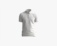 Short Sleeve Polo Shirt For Men Mockup 02 Blue 3D-Modell