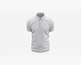Short Sleeve Polo Shirt For Men Mockup 02 White 3d model