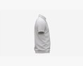 Short Sleeve Polo Shirt For Men Mockup 02 White 3D 모델 