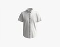 Short Sleeve Shirt For Men Mockup Black 3d model