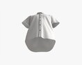 Short Sleeve Shirt For Men Mockup Black 3D-Modell