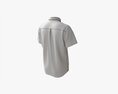Short Sleeve Shirt For Men Mockup Blue Stripes Modello 3D