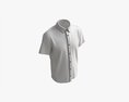 Short Sleeve Shirt For Men Mockup White Modelo 3d