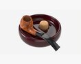 Smoking Pipe Ashtray With Holder 01 Modelo 3d