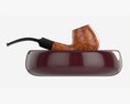 Smoking Pipe Ashtray With Holder 01 3D 모델 