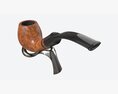 Smoking Pipe Bent Briar Wood 01 3d model